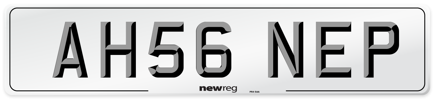 AH56 NEP Number Plate from New Reg